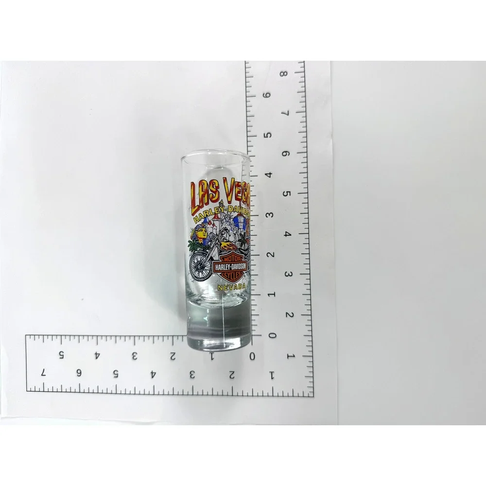 6 Harley Davidson Dealer Shot Glass Travel State Destination Las Vegas Milwaukee